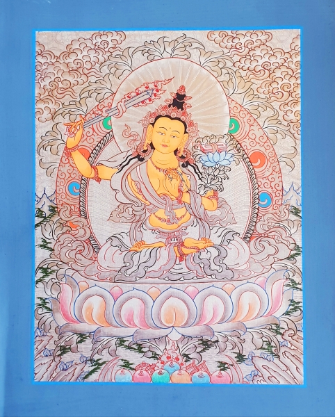 Buddha Mandala in Silberfarben